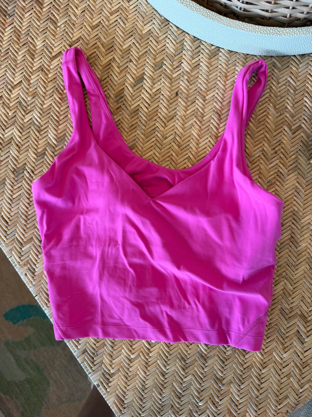 lululemon athletica Hot Pink cropped align tank top